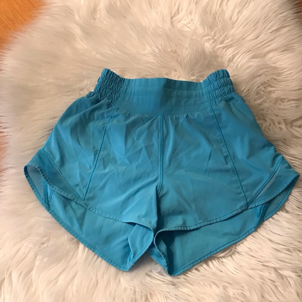 lululemon athletica Hotty Hot Turquoise Athletic Shorts